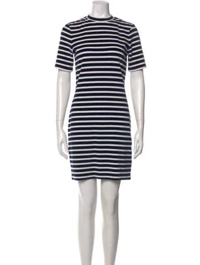 Pre-owned Alexander Wang T Striped Mini Dress In White