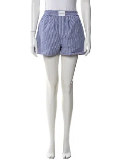 Pre-owned Alexander Wang Striped Mini Shorts In Blue
