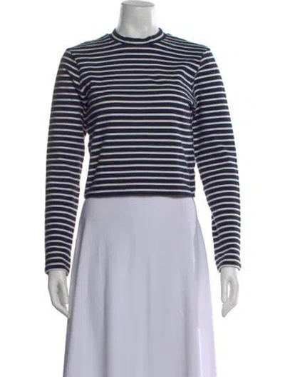 Pre-owned Alexander Wang Striped Mock Neck Sweater In Multi