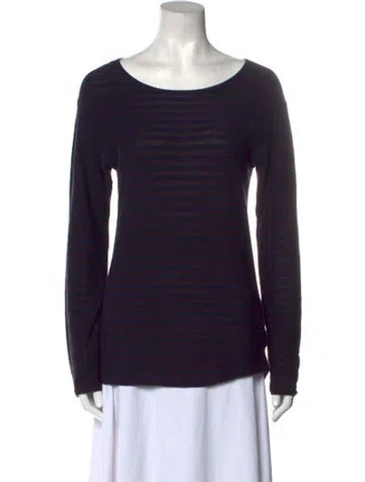 Pre-owned Alexander Wang Striped Scoop Neck Sweater In Blue