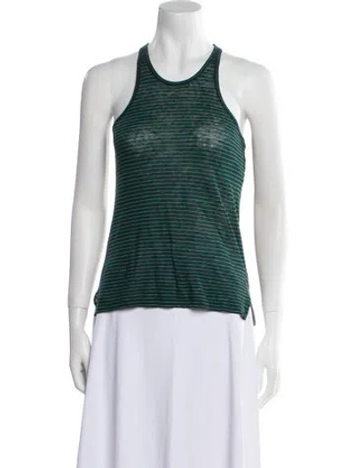 Pre-owned Alexander Wang T Striped Scoop Neck Sweater In Gray