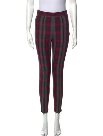 Pre-owned Alexander Wang Striped Skinny Leg Pants In Red