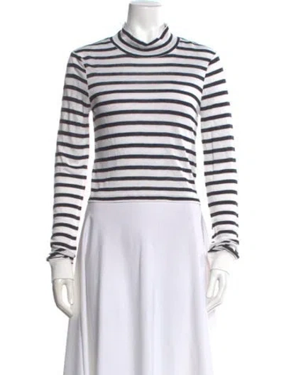 Pre-owned Alexander Wang T Striped Turtleneck Sweater W/ Tags In Multi