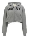 Alexander Wang T T By Alexander Wang Deconstructed Hoodie In Gray