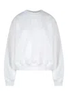 Alexander Wang T Puff Paint Logo Essentail Terry Sweatshirt In White