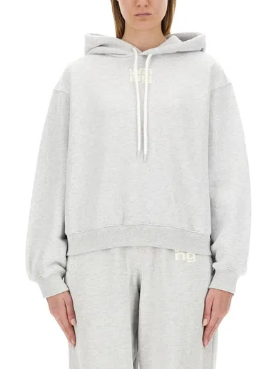 ALEXANDER WANG T SWEATSHIRT WITH LOGO