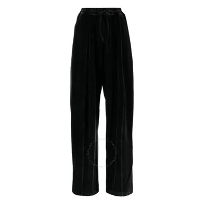 ALEXANDER WANG T T BY ALEXANDER WANG ARTICULATED VELOUR TRACK PANTS