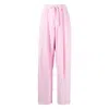 Alexander Wang T T By Alexander Wang Articulated Velour Track Pants In Pink