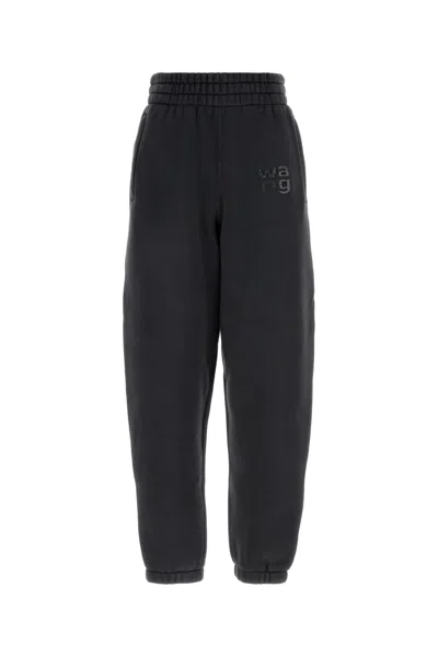 Alexander Wang T T By Alexander Wang Black Cotton Blend Joggers