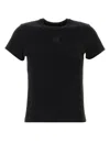 Alexander Wang T T By Alexander Wang Black Cotton T-shirt In Black