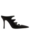 Alexander Wang T T By Alexander Wang Black Lolita 105 Satin Mules In Black