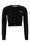 Alexander Wang T T By Alexander Wang Black Stretch Viscose Blend Cardigan