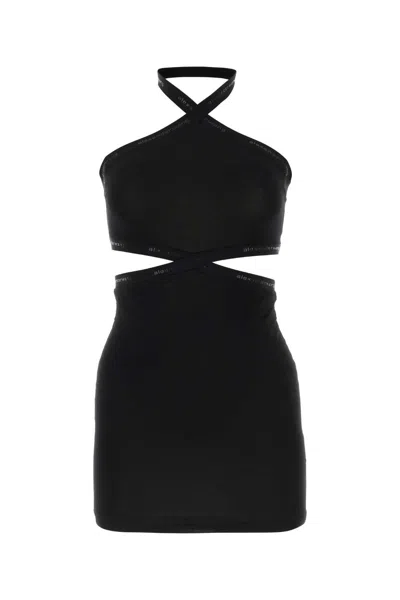 Alexander Wang T T By Alexander Wang Black Viscose Knit Mini Dress