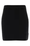 Alexander Wang T T By Alexander Wang Black Wool Blend Mini Skirt In Black