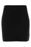 Alexander Wang T T By Alexander Wang Black Wool Blend Mini Skirt In Black