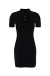 Alexander Wang T T By Alexander Wang Black Wool Blend Polo Dress In Black