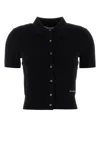 Alexander Wang T T By Alexander Wang Polo Cardigan In Black