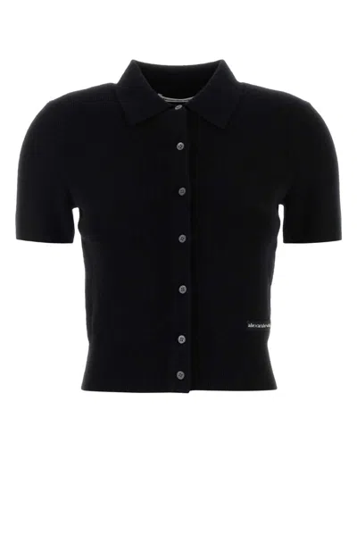 ALEXANDER WANG T T BY ALEXANDER WANG BLACK WOOL CARDIGAN