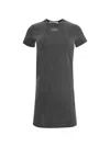 Alexander Wang T T By Alexander Wang Blade Logo Shrunken Tee Dress Washed Cedar In Black