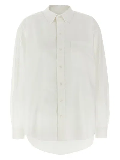 Alexander Wang T T By Alexander Wang Boyfriend Shirt In White