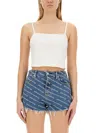 Alexander Wang T T By Alexander Wang Denim Shorts In White