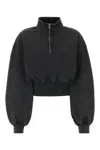 Alexander Wang T T By Alexander Wang Charcoal Cotton Sweatshirt In Gray