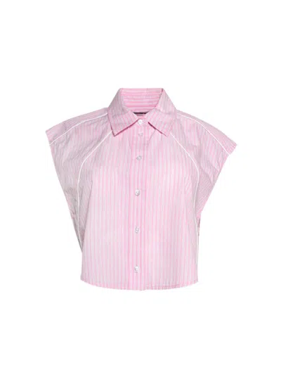 Alexander Wang T T By Alexander Wang Cropped Button-up Shirt