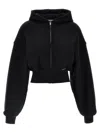 Alexander Wang T T By Alexander Wang Cropped Hoodie With Logo