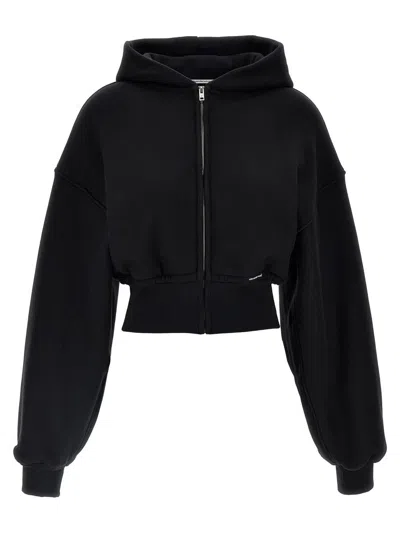 ALEXANDER WANG T T BY ALEXANDER WANG CROPPED HOODIE