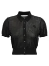 Alexander Wang T T By Alexander Wang Cropped Polo Shirt