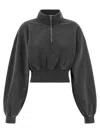 Alexander Wang T T By Alexander Wang Charcoal Cotton Sweatshirt In Gray