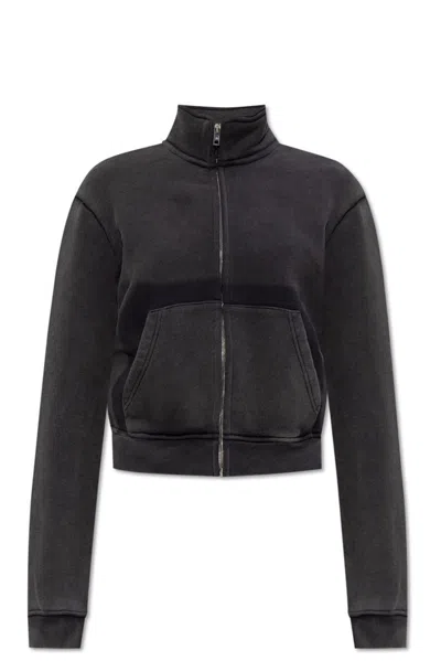 Alexander Wang T T By Alexander Wang Cropped Zip In Grey