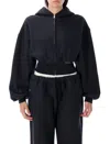 Alexander Wang T T By Alexander Wang Cropped Zip-up Hoodie