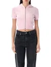 Alexander Wang T T By Alexander Wang Cropped Zip-up Hoodie In Light Pink