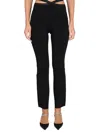Alexander Wang T T By Alexander Wang Cross Leggings With Logo In Black