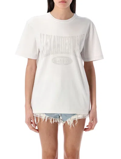 ALEXANDER WANG T T BY ALEXANDER WANG DISTRESSED LOGO COTTON TEE