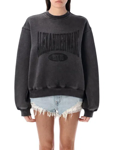 ALEXANDER WANG T T BY ALEXANDER WANG DISTRESSED LOGO SWEATSHIRT
