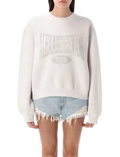 ALEXANDER WANG T T BY ALEXANDER WANG DISTRESSED LOGO SWEATSHIRT