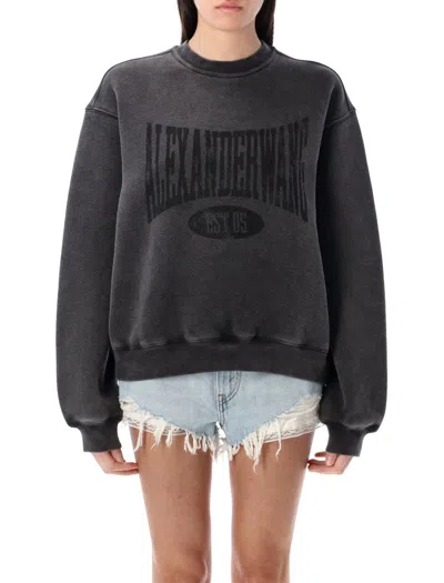 ALEXANDER WANG T T BY ALEXANDER WANG DISTRESSED LOGO SWEATSHIRT