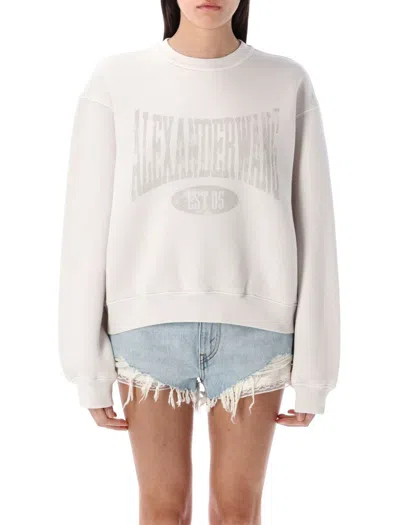 ALEXANDER WANG T T BY ALEXANDER WANG DISTRESSED LOGO SWEATSHIRT