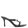 Alexander Wang T T By Alexander Wang Dome 85 Water Snake Slide Sandals In Black