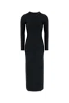 Alexander Wang T T By Alexander Wang Long Dress With Logo In Black