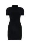 Alexander Wang T T By Alexander Wang Black Wool Polo Mini Dress In Black
