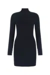 Alexander Wang T T By Alexander Wang Midnight Blue Stretch Viscose Blend Mini Dress In Black