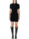 Alexander Wang T T By Alexander Wang Black Wool Polo Mini Dress In Black