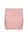 Alexander Wang T T By Alexander Wang Embossed Logo Mini Skirt Light Pink