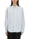 Alexander Wang T T By Alexander Wang Embroidered Oxford Oversize Shirt