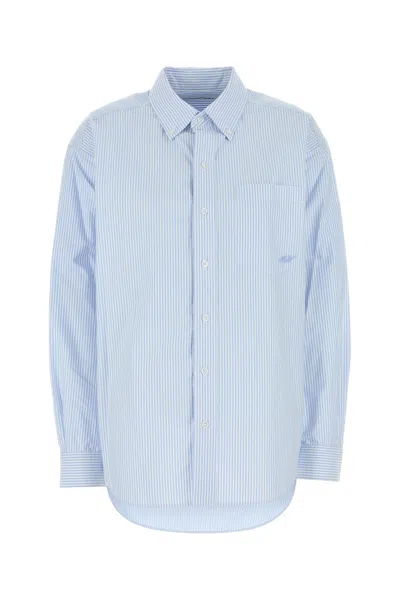 Alexander Wang T T By Alexander Wang Embroidered Oxford Oversize Shirt In Blue