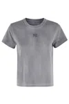 Alexander Wang T T By Alexander Wang Essential Shrunk T-shirt In Grey