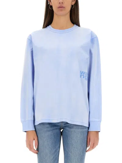 Alexander Wang T T By Alexander Wang Essential Long-sleeve T-shirt In Purple